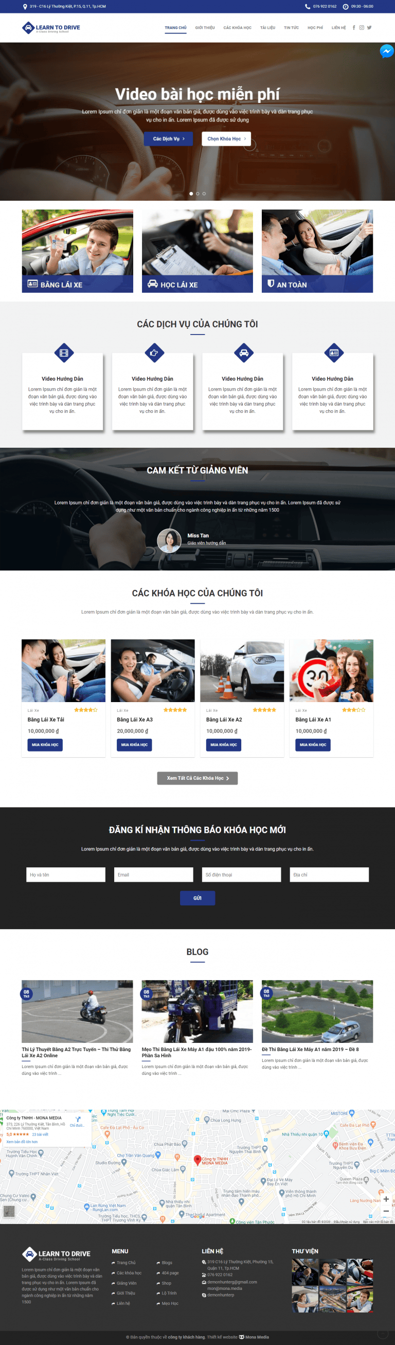 Website dạy lái xe
