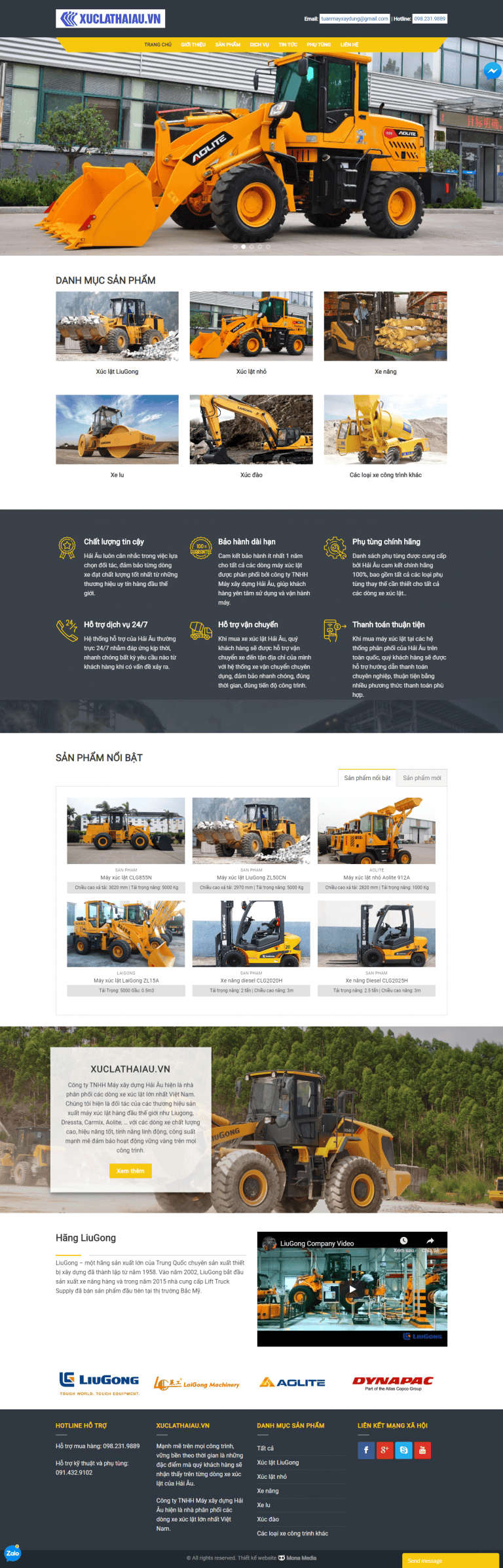 Website Giới thiệu phụ tùng